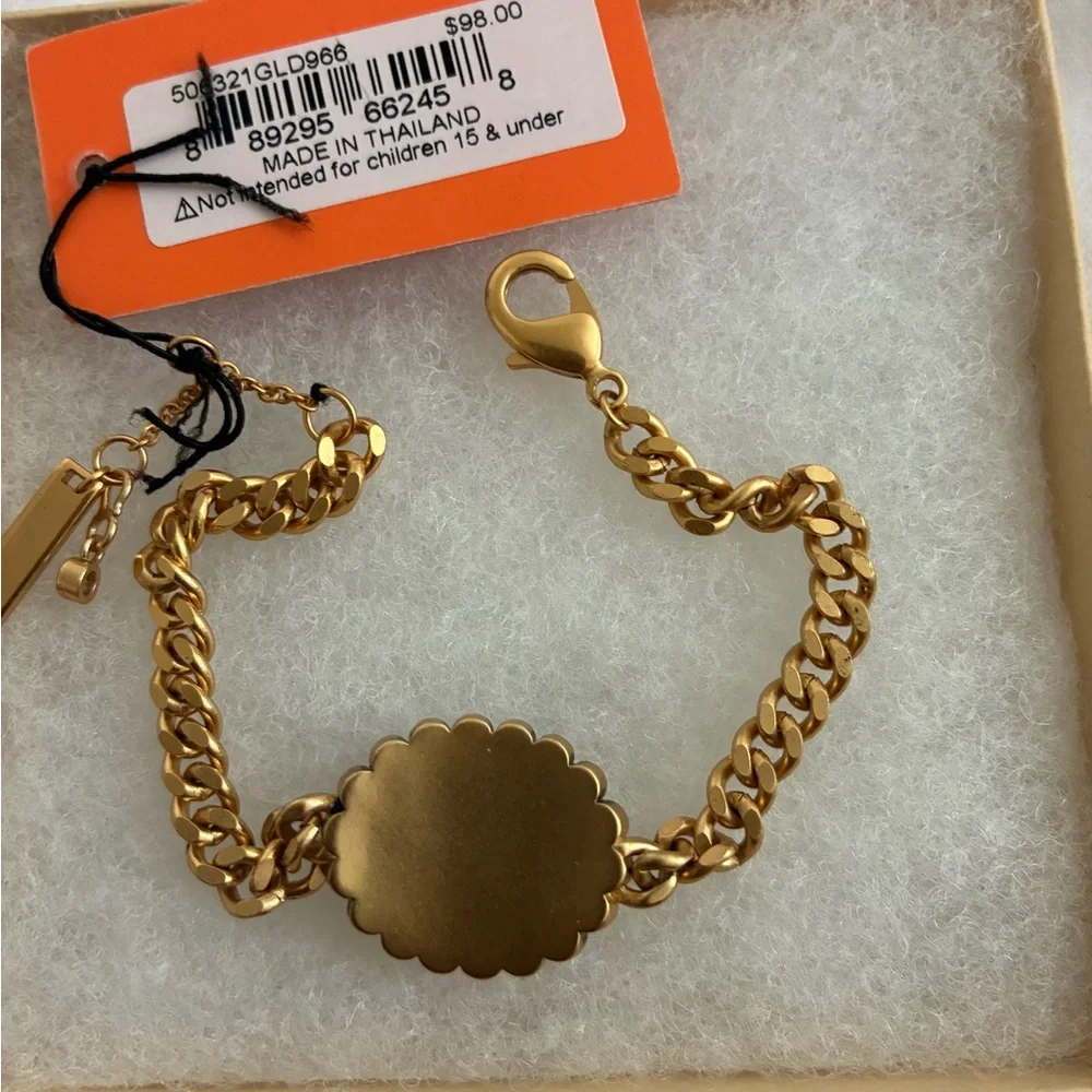 Kurt Geiger Gold Bracelet with Opal and Rainbow Gems - Picture 7 of 7